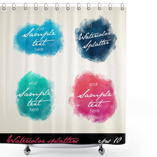 Personality  Watercolor Splatters. Shower Curtains