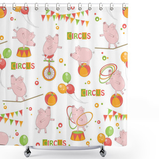 Personality  Baby Colorful Seamless Pattern Shower Curtains
