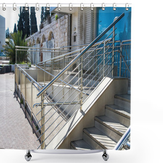 Personality  Stainless Steel Railings Shower Curtains