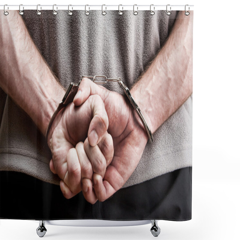 Personality  Criminal in handcuffs shower curtains