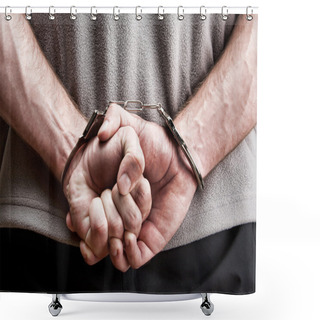 Personality  Criminal In Handcuffs Shower Curtains