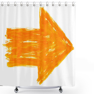 Personality  Orange Arrow Sign Shower Curtains