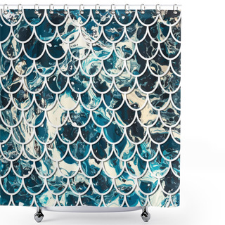 Personality  Abstract Pattern Of Fish Scales.  Shower Curtains