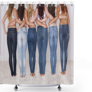 Personality  Different Shapes Of Buttocks Shower Curtains