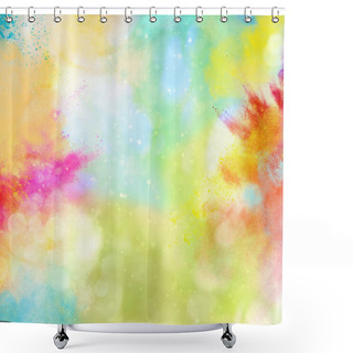 Personality  Explosion Of Shiny Colored Powders Shower Curtains