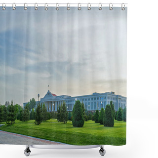 Personality  The Parliament Building In Tashkent  Shower Curtains