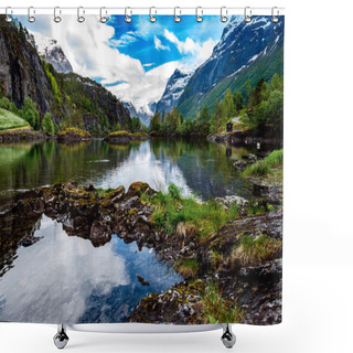 Personality  Beautiful Nature Norway. Shower Curtains