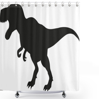 Personality  Dinosaur Tyrannosaurus Silhouette Shower Curtains