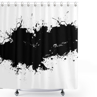 Personality  Black Paint Splatter Shower Curtains