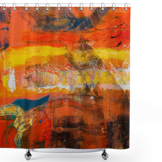 Personality  Abstract Painted Canvas. Oil Paints On A Palette. Colorful Background. Shower Curtains