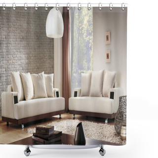 Personality  Modern Living Room Shower Curtains