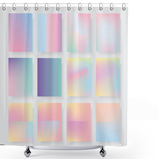 Personality  Holographic Gradient Collection Shower Curtains
