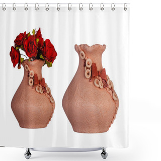 Personality  Ceramic Vase Shower Curtains