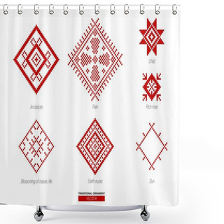 Personality  National Ornament Background Shower Curtains