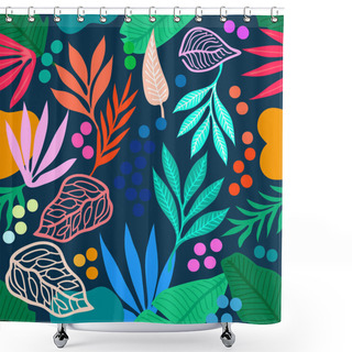 Personality  Colorful Tropical Rainforest. Shower Curtains