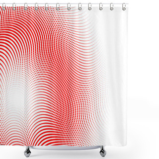 Personality  Abstract Red Dotted Motion Background Shower Curtains