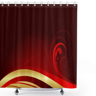 Personality  Swirl Floral Art Shower Curtains