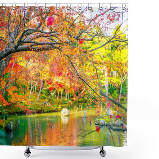 Personality  Autumn Forest With River Shower Curtains