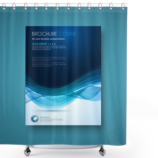 Personality  Brochure Template, Flyer Design Shower Curtains