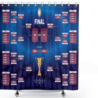 Personality  Soccer Champions Final Spreadsheet Shower Curtains