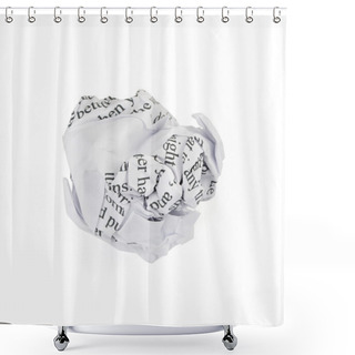 Personality  Crumpled Paper Ball Shower Curtains