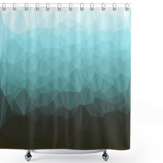Personality  Abstract Background With Bright Blue Poly Pattern Shower Curtains