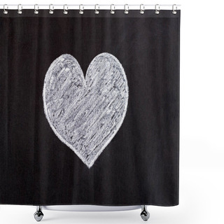 Personality  Love Heart - Drawing With Chalk Shower Curtains