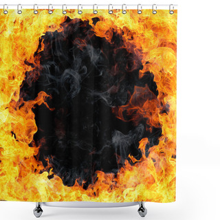 Personality  Fire Shower Curtains