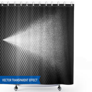 Personality  Water Spray Mist Of Atomizer. Vector Light Dispersion Effect Shower Curtains