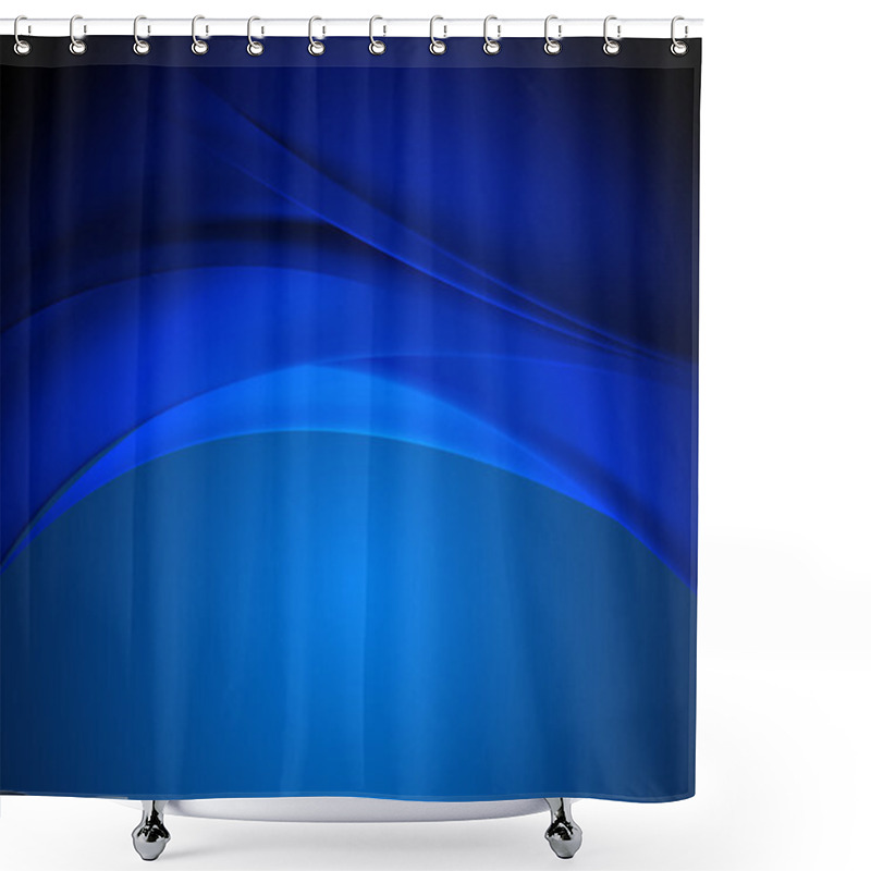 Personality  Abstract Blue Wave Backgrounds Vector Shower Curtains