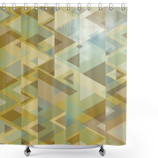 Personality  Vintage Hipster Triangle Seamless Pattern Shower Curtains