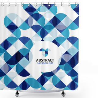 Personality  Blue Circles Geometrical Abstract Background Shower Curtains