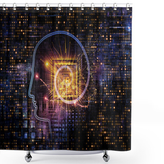 Personality  Emergence Of Artificial Intelligence Shower Curtains