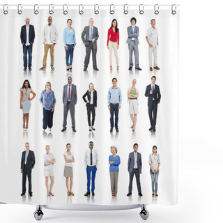 Personality  Business People Of Different Nationalities And Ages Shower Curtains