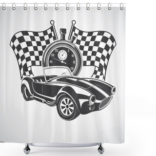 Personality  Racing Car Cobra Shower Curtains