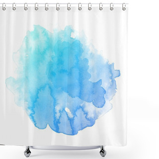 Personality  Blue Water Color Art Shower Curtains