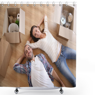 Personality  Young Adults Moving In New Home Shower Curtains