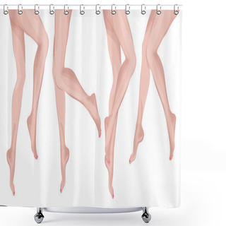 Personality  Vector Beautiful Woman Legs Shower Curtains