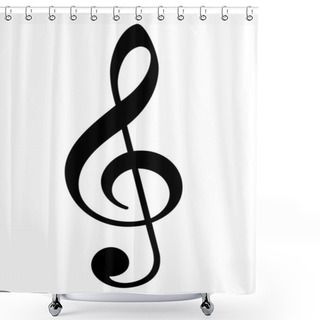 Personality  Musical Trebel Clef Shower Curtains