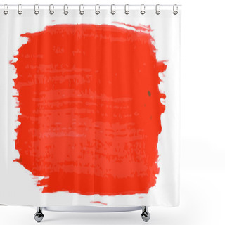 Personality  Red Grunge Banner Design Shower Curtains
