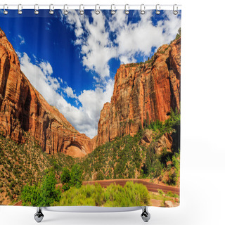 Personality  Natural Arch At Scenic Road In Zion National Park Shower Curtains