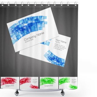 Personality  Vector Abstract Creative Business Cards Shower Curtains