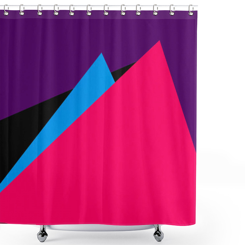 Personality  simple pink, purple, blue and black background with copy space shower curtains