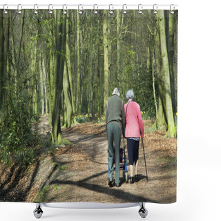 Personality  Elderly Couple Shower Curtains