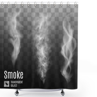 Personality  Set Of Transparent Smoke Shower Curtains