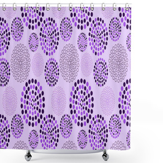 Personality  Abstract Purple Circle Pattern Vector Illustration  Shower Curtains