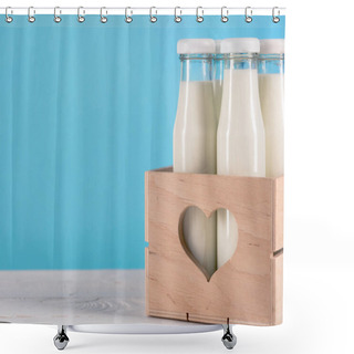 Personality  Milk In Glass Bottles  Shower Curtains