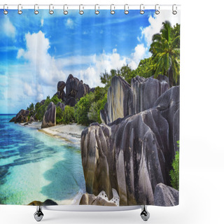 Personality  Paradise Beach At Anse Source D'argent On The Seychelles 85 Shower Curtains