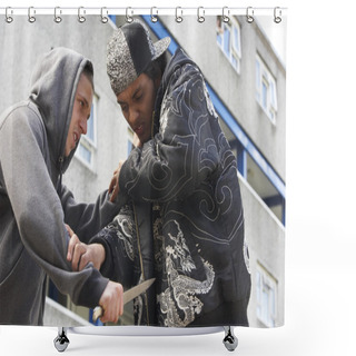 Personality  Knife Crime On Urban Street Shower Curtains