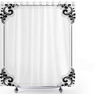 Personality  Vintage Frame. Vector Shower Curtains